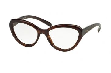 Image of Prada PR25RV Bifocal Prescription Eyeglasses 2AU1O1-52 - Havana Frame