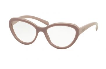 Image of Prada PR25RV Bifocal Prescription Eyeglasses TKP1O1-54 - Opal Pink On Matte Pink Frame