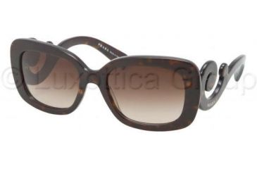 Image of Prada PR27OS Sunglasses 2AU6S1-5400 - Havana Frame, Brown Gradient Lenses