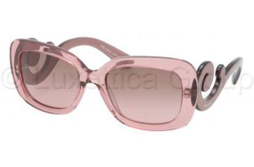 Image of Prada PR27OS Sunglasses CAI5P1-5400 - Transparent Pink Frame, Violet Gradient Lenses