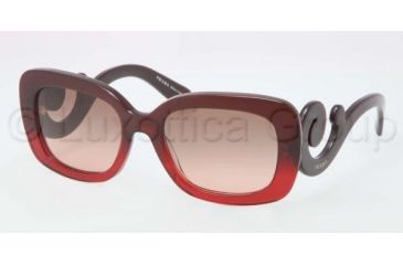 Image of Prada PR27OS Sunglasses MAX0A5-5419 - Red Gradient Frame, Brown Gradient Lenses