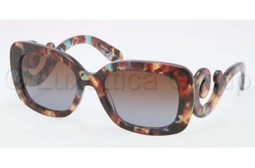 Image of Prada PR27OS Sunglasses NAG0A4-5419 - Havana Spotted Blue Frame, Brown Gradient Lenses