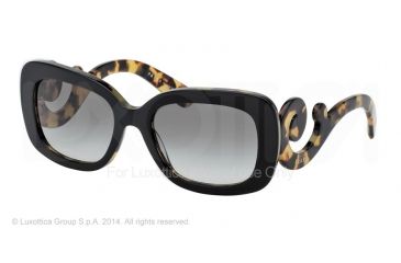 Image of Prada PR27OS Sunglasses NAI0A7-54 - Top Black/Medium Havana Frame, Grey Gradient Lenses