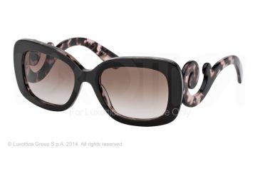Image of Prada PR27OS Sunglasses ROL0A6-54 - Top Brown/pink Havana Frame, Brown Gradient Lenses