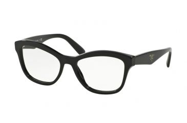 Image of Prada PR29RVF Single Vision Prescription Eyeglasses 1AB1O1-54 - Black Frame
