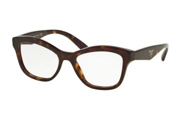 Image of Prada PR29RVF Single Vision Prescription Eyeglasses 8AK1O1-54 - Havana Frame