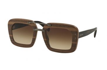 Image of Prada PR30RS Single Vision Prescription Sunglasses PR30RS-IAM6S1-51 - Lens Diameter 51 mm, Frame Color Nut Canaletto