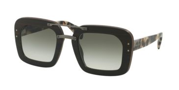 Image of Prada PR30RS Single Vision Prescription Sunglasses PR30RS-UBT0A7-51 - Lens Diameter 51 mm, Frame Color Ebony Malabar