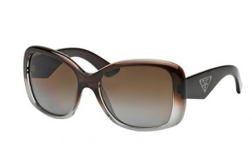 Image of Prada PR32PS Single Vision Prescription Sunglasses PR32PS-PDM6E1-57 - Lens Diameter 57 mm, Lens Diameter 57 mm, Frame Color Brown Gradient Gray