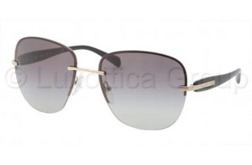 Image of Prada PR50OS Sunglasses ZVN3M1-6017 - Pale Gold Frame, Gray Gradient Lenses