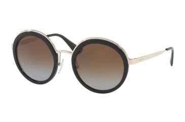 Image of Prada PR50TS Single Vision Prescription Sunglasses PR50TS-1AB6E1-54 - Lens Diameter 54 mm, Frame Color Black