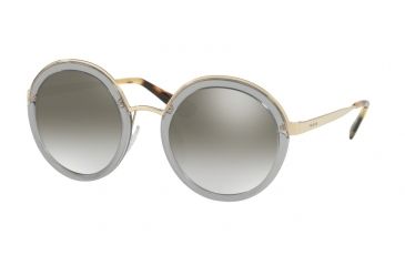 Image of Prada PR50TS Single Vision Prescription Sunglasses PR50TS-BRU4S1-54 - Lens Diameter 54 mm, Frame Color Transparent Grey