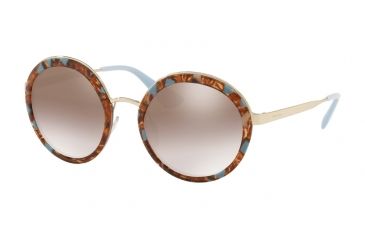 Image of Prada PR50TS Single Vision Prescription Sunglasses, 54mm, Striped Brown/azure, PR50TS-KJO4O0-54-SV