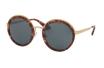 Image of Prada PR50TS Single Vision Prescription Sunglasses PR50TS-UE02K1-54 - Lens Diameter 54 mm, Frame Color Pink Havana