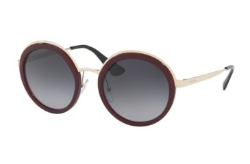 Image of Prada PR50TS Single Vision Prescription Sunglasses PR50TS-VHW5W1-54 - Lens Diameter 54 mm, Frame Color Bordeaux