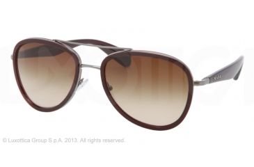 Image of Prada PR51PS Single Vision Prescription Sunglasses PR51PS-5AV6S1-53 - Lens Diameter 53 mm, Lens Diameter 53 mm, Frame Color Gunmetal