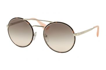 Image of Prada PR51SS Progressive Prescription Sunglasses PR51SS-2AU4K0-54 - Lens Diameter 54 mm, Frame Color Silver/dark Havana
