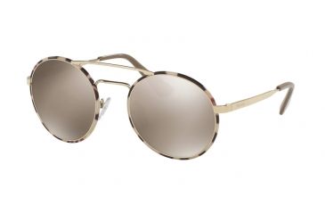 Image of Prada PR51SS Progressive Prescription Sunglasses PR51SS-UAO1C0-54 - Lens Diameter 54 mm, Frame Color Pale Gold/tortoise