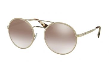 Image of Prada PR51SS Sunglasses UFH4O0-54 - Silver Frame, Gradient Brown Mirror Silver Lenses