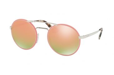 Image of Prada PR51SS Progressive Prescription Sunglasses PR51SS-VHU5L2-54 - Lens Diameter 54 mm, Frame Color Silver/Pink