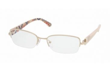 Image of Prada PR52NV #ZVN1O1 - Pale Gold Demo Lens Frame