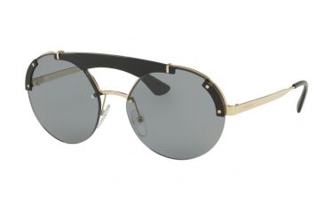 Image of Prada PR52US Progressive Prescription Sunglasses PR52US-1AB3C2-37 - Lens Diameter 137 mm, Lens Diameter 37 mm, Frame Color Pale Gold/Black