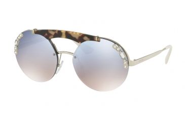 Image of Prada PR52US Progressive Prescription Sunglasses PR52US-23C5R0-37 - Lens Diameter 137 mm, Lens Diameter 37 mm, Frame Color Silver/medium Havana