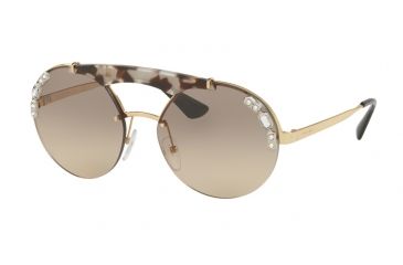 Image of Prada PR52US Progressive Prescription Sunglasses PR52US-C3O3D0-37 - Lens Diameter 137 mm, Lens Diameter 37 mm, Frame Color Gold/opal Spotted Brown