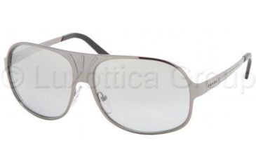 Image of Prada PR53LS Sunglasses 5AV4S1-5913 - Shiny Gun Metal Gray Grad. Mirror Silver