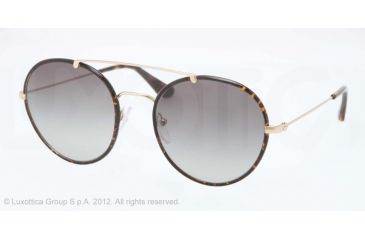 Image of Prada PR53PS Sunglasses 2AU0A7-54 - Pale Gold/havana Frame, Grey Gradient Lenses