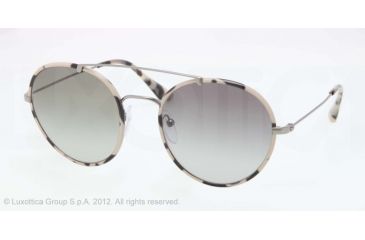Image of Prada PR53PS Sunglasses KAD0A7-54 - Gunmetal/white Havana Frame, Gray Gradient Lenses