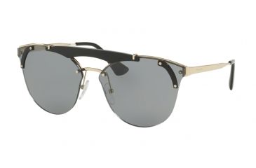 Image of Prada PR53US Single Vision Prescription Sunglasses PR53US-1AB3C2-42 - Lens Diameter 42 mm, Frame Color Pale Gold/Black