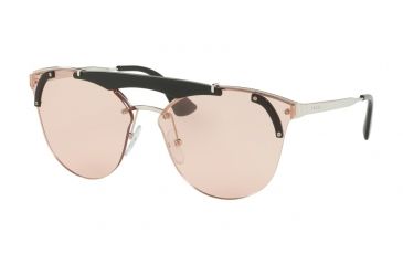 Image of Prada PR53US Single Vision Prescription Sunglasses PR53US-1AB4Q0-42 - Lens Diameter 42 mm, Frame Color Silver / Black