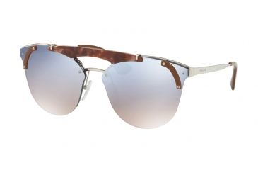 Image of Prada PR53US Single Vision Prescription Sunglasses PR53US-C135R0-42 - Lens Diameter 42 mm, Frame Color Silver/pink Havana/brown