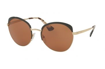Image of Prada PR54SS Bifocal Prescription Sunglasses PR54SS-LAX6N0-59 - Lens Diameter 59 mm, Frame Color Antique Gold/black