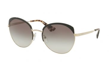 Image of Prada PR54SS Bifocal Prescription Sunglasses PR54SS-QE30A7-59 - Lens Diameter 59 mm, Frame Color Black/pale Gold