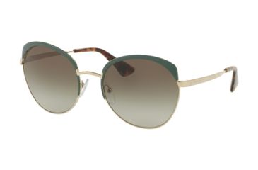 Image of Prada PR54SS Bifocal Prescription Sunglasses PR54SS-UEZ4K1-59 - Lens Diameter 59 mm, Frame Color Green/pale Gold