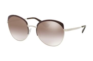 Image of Prada PR54SS Bifocal Prescription Sunglasses PR54SS-UF64O0-59 - Lens Diameter 59 mm, Frame Color Amaranth/silver