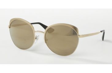 Image of Prada PR54SS Bifocal Prescription Sunglasses PR54SS-VAQ1C0-59 - Lens Diameter 59 mm, Frame Color Metallized Pale Gold