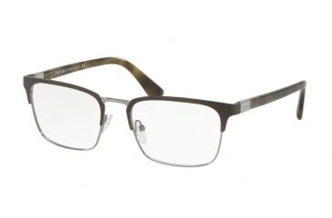 Image of Prada PR54TV Eyeglass Frames U6C1O1-53 - Grey/gunmetal Frame