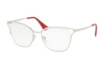 Image of Prada PR54UV Eyeglass Frames 1BC1O1-51 - Silver Frame