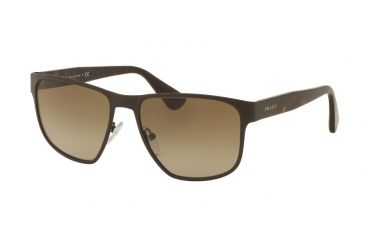 Image of Prada PR55SS Progressive Prescription Sunglasses PR55SS-LAH1X1-55 - Lens Diameter 55 mm, Frame Color Matte Brown
