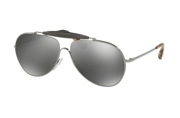 Image of Prada PR56SS Sunglasses 5AV7W1-59 - Gunmetal Frame, Grey Mirror Silver Lenses