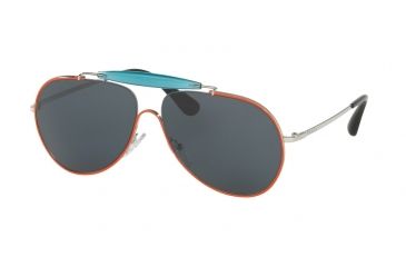 Image of Prada PR56SS Progressive Prescription Sunglasses PR56SS-UFS2K1-59 - Lens Diameter 59 mm, Frame Color Top Orange/silver