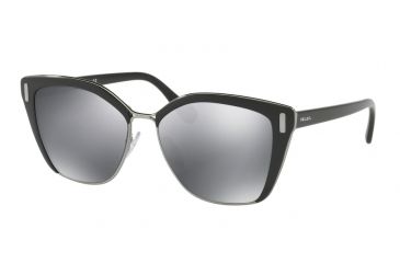 Image of Prada PR56TS Progressive Prescription Sunglasses PR56TS-1AB5L0-57 - Lens Diameter 57 mm, Frame Color Black Gunmetal