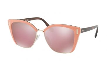 Image of Prada PR56TS Progressive Prescription Sunglasses PR56TS-VHQ4M2-57 - Lens Diameter 57 mm, Frame Color Pink/Pale Gold