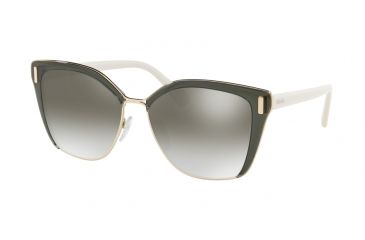 Image of Prada PR56TS Progressive Prescription Sunglasses PR56TS-MO95O0-57 - Lens Diameter 57 mm, Frame Color Transparent Grey/pale Gold