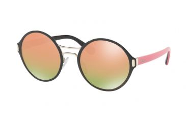 Image of Prada PR57TS Progressive Prescription Sunglasses PR57TS-AAV5L2-54 - Lens Diameter 54 mm, Frame Color Black/pale Gold