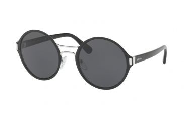 Image of Prada PR57TS Progressive Prescription Sunglasses, 54mm, Black/Silver, PR57TS-GAQ5S0-54-PRO