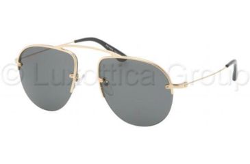 Image of Prada PR58OS Sunglasses 5AK1A1-5200 - Gold Frame, Gray Lenses